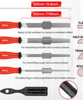 Image of four large files and a brush from Pro Grade Heavy Duty 17 Piece Metal File Set With T12 Drop Forged Alloy Steel