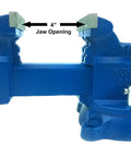 Beefy 4.5 Inch Jaw Combination Vise With Pipe And Bench Vise Swivel Base And Large Pipe Jaw Capacity Cast Iron And Steel