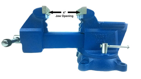 Beefy 4.5 Inch Jaw Combination Vise With Pipe And Bench Vise Swivel Base And Large Pipe Jaw Capacity Cast Iron And Steel