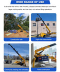 Image of Pro Grade Mini Crawler Crane With Three Ton Hydraulic Lift System and Portable Folding Electric Hoist at a construction site.