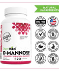 D Mannose Capsules 1000mg With Cranberry Extract Hibiscus And Dandelion For Urinary Tract Support Bladder Health 120 count bottle