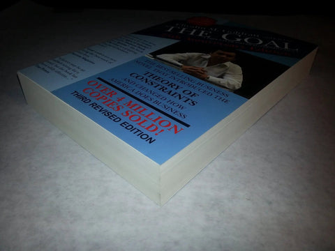 Side view of 40th Anniversary Edition Of A Fast Paced Management Classic Teaching The Theory Of Constraints book.