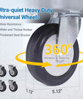 Ultra-quiet Heavy Duty Universal Wheels for Electric Platform Truck 661 Lbs Capacity with 360° rotation for easy maneuvering.