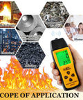 Portable Carbon Monoxide Detector With Temperature Sensor And LCD Backlit Screen, CO Meter showing real-time readout for various applications