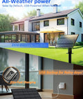 50 Foot Solar String Lights Outdoor Waterproof With 18 Plus 1 LED Bulbs Dual Power Solar USB Back Up 20 Plus Hours Glow Lit installed with solar panel and USB plug