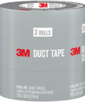Heavy Duty Duct Tape Bundle 3 Rolls 1.88 Inches by 55 Yards Hand Tear Silver All Purpose Indoor Repair Tape shown in packaging