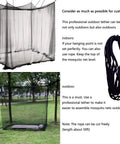Ultra Large Mosquito Net Bed Canopy For Full Queen King Size Beds Indoor Outdoor Black Curtains And Drapes Patio Gothic Room Decor Screen Netting Canopy For Bed Frame outdoors with professional tether.
