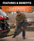 Heavy Duty Cargo Basket Carrier For 2 Inch Receiver Fits Truck And SUV Hitch 60 X 23.5 X 5.5 Inches 500 Lb Capacity in use