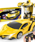 Transforming Remote Control Car For Kids 4 To 8, 2.4GHz RC Toy Car For Boys 4 To 7, Converts To Robot with controller and packaging