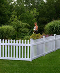 Gardener by No Dig White Vinyl Picket Fence Kit With A 3ft High By 6ft Wide Panel And Post Easy Install Outdoor Fence