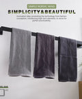 36 Inch Single Towel Bar Wall Mounted Matte Black Finish Made From SUS 304 Stainless Steel Durable Bathroom And Kitchen Towel Rack With Quick Install Brackets And Rustproof Corrosion Resistant Design holding towels