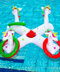 Unicorn Inflatable Pool Ring Toss Set With Six Rings Two Bean Bags And Pump Two In One Floating Pool Fun Game For Adults And Family