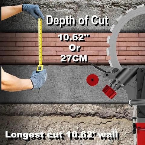 Built Tough Electric Concrete Ring Saw With Advanced Dust Control Portable Wall Cutter For Stone Marble Tile And Metal measuring depth of cut