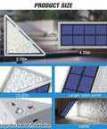 Six Pack Solar Step Lights Outdoor IP67 Waterproof Auto On Off Cool White Led Stair Lights product size and features