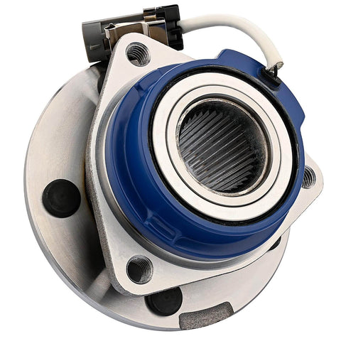 Close-up of Pair Front or Rear Wheel Bearing Hub Assembly for Chevy Impala Monte Carlo Venture, Cadillac DTS DeVille Seville.
