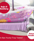Kids Airplane Tray Table Cover With Storage Pockets For Toys And Snacks Portable Travel Organizer For Toddlers Dino Theme