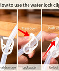 Instructions for using Ten Pack Plastic Tubing Clamps With Adjustable Flow Control for clamp regulation on tubes.