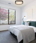 Bedroom with Flush Mount LED Ceiling Light Fixture 14 Inch 20W 1400 Lumens Warm White 3000K Oil Rubbed Bronze