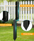 Two Pack Heavy Duty Fence Post Repair Kit Quick Fix For Broken Or Leaning Wooden Fences No Fuss Install Black Anti Rust Post Anchors
