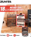 EZUVITA 618-piece rotary tool accessory kit with red storage case; universal fit for Dremel tools, polishing, sanding, cutting