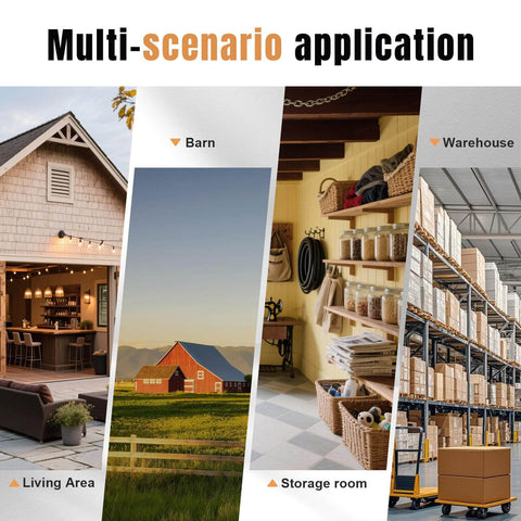 Multi-scenario application for 10 Foot Exterior Sliding Barn Door Hardware Kit Box Rail Track 450 Pound Capacity