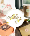 Hot Air Balloon Thank You Stickers For Small Business 500 Self Adhesive Waterproof Envelope Seals on gifts and packaging