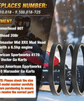 Go Kart Drive Belt 30 Series Replacement 9.100.018-725 3 Pack with fitment details for Hammerhead 80T, Mudhead 208R, XRX Mud Head