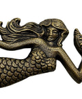 Heavy Duty Cast Iron Mermaid Bottle Opener For Beach House Kitchen Decor, Totally Rad Nautical Bar Essential, Thick Cast Metal Cap Lifter With Killer Coastal Design, Seven Inches - detailed mermaid figure