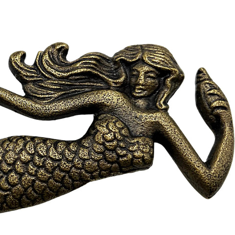 Heavy Duty Cast Iron Mermaid Bottle Opener For Beach House Kitchen Decor, Totally Rad Nautical Bar Essential, Thick Cast Metal Cap Lifter With Killer Coastal Design, Seven Inches - detailed mermaid figure