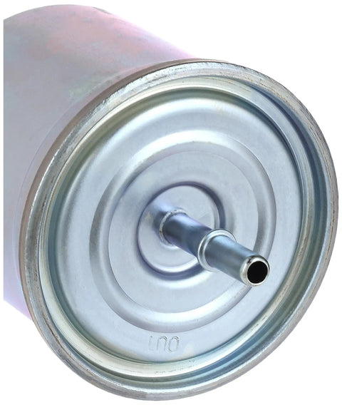 Close-up of Premium Volvo Fuel Filter Replacement Drop In Direct Fit For S60 2.5L XC70 2.5L XC90 showing fuel inlet nozzle.