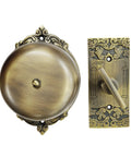 Vintage Victorian Twist Bell With Key Plate Mechanical Doorbell For Home Brass Calling Bell With Elegant Finish And Durable Build