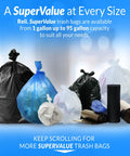 Heavy Duty Black Trash Bags 500 Count 16 To 25 Gallon Garbage Sacks Home Kitchen Bulk Deal displayed among various sizes.