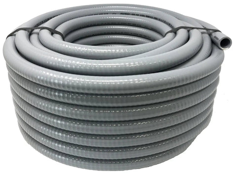 Super Flexible Half Inch Non Metallic Liquid Tight Conduit Type B UL Listed 100 Feet Made In USA Easy Install Lightweight Weatherproof.
