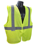 Heavy Duty High Visibility Safety Vest With Reflective Tape And Zipper Closure Made Boss Level Tough, mesh fabric in bright yellow