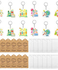 Science Party Favors 12 Pack Keychains With Thank You Kraft Tags And Organza Bags for Scientist Theme Birthday Party