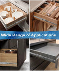 Beefy 2 Pack Ball Bearing Drawer Slides 13.5 Inch 342mm Two Way Metal Drawer Tracks in diverse kitchen applications.
