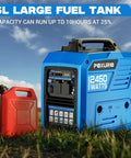 2450 Watt Portable Inverter Generator For Home And Outdoor Use Ultra Quiet 120V Gas Powered Generator For Camping