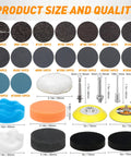 174 Piece 3 Inch Wet And Dry Sanding Disc Set With Grit 60 To 10000, various discs, polishing pads, drill attachment