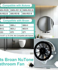 Replacement Bathroom Fan Motor Assembly For Broan 688 Series And Nutone 695 And 696 R02B R01B R03B Models in modern bathroom