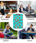 Dope Low Profile Acrylic Clipboard With Adorable Corgi Glasses Print Built For Desk Work Sturdy Writing Surface Fits Standard Letter Or A4 Paper Easy Clip And Smooth Glide For Notes And Sketches, turquoise acrylic clipboard with corgi print