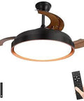 Retractable 42 Inch Ceiling Fan With Lights And Remote Farmhouse Chandelier Style Fandelier with remote and dimmable light