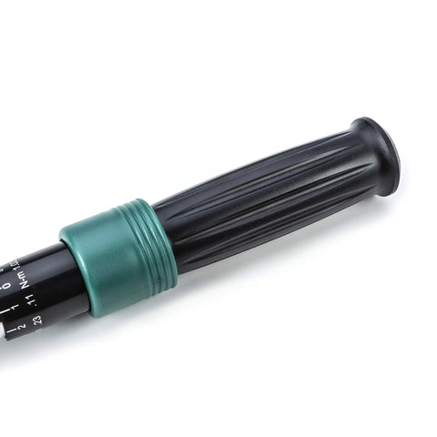 Handle of Three Eighths Inch Drive Micro Adjusting Torque Wrench Built Tough With 50 To 250 Inch Pounds And 6.0 To 30 Newton Meters