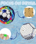 Football Diamond Art Kit For Kids With Frame 7 By 7 Inch Diamond Painting Craft For Ages 4 8 12 Great Gift And Home Wall Decor Includes Canvas Crystals Frame Pen Tray And Adhesive details and components