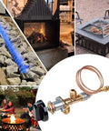 Gas Fire Pit Ignition Kit With Flame Failure Safety Valve Push Button Ignition No Fuss Brass Burner Control Valve Set