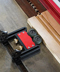 Adjustable Bearing Roller Featherboard Feeder for Table Saw with Aluminum Alloy 5mm Stroke and Double Wheel Pro Grade Woodworking Jig