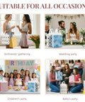 10 Inch Gift Bag Set 4 Pack With Tissue Paper Cards Envelopes And Handles Reusable Non Woven Gift Bags for parties