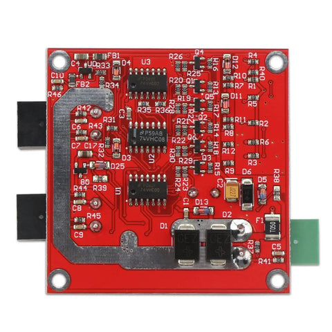 Top view of the Beefed Up Dual DC Motor Driver With PWM Speed Control L298 H Bridge showing circuit details.