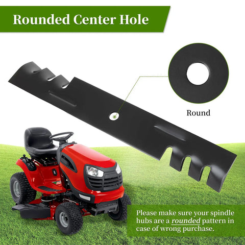 Three Pack Mower Blades For 48 Inch Decks Fit Hustler Bad Boy Scag Bunton Great Dane Replaces 482877 481706 795757 038-5350-00 038-5350-0050 Mulching Blade