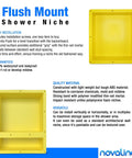Two Tier Recessed Shower Niche 16 By 20 Inches, Mounting Screws Included, Flush Mount With 1/2 Inch Backerboard, Ready To Tile version