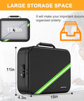 Fireproof Document Safe Box With 5200 Degree Fahrenheit Heat Insulation, side view, portable design with lock and handle